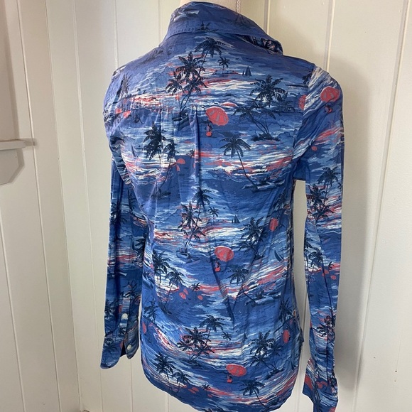 Women’s J Crew Palm Tree Print Top size XS - Picture 4 of 5